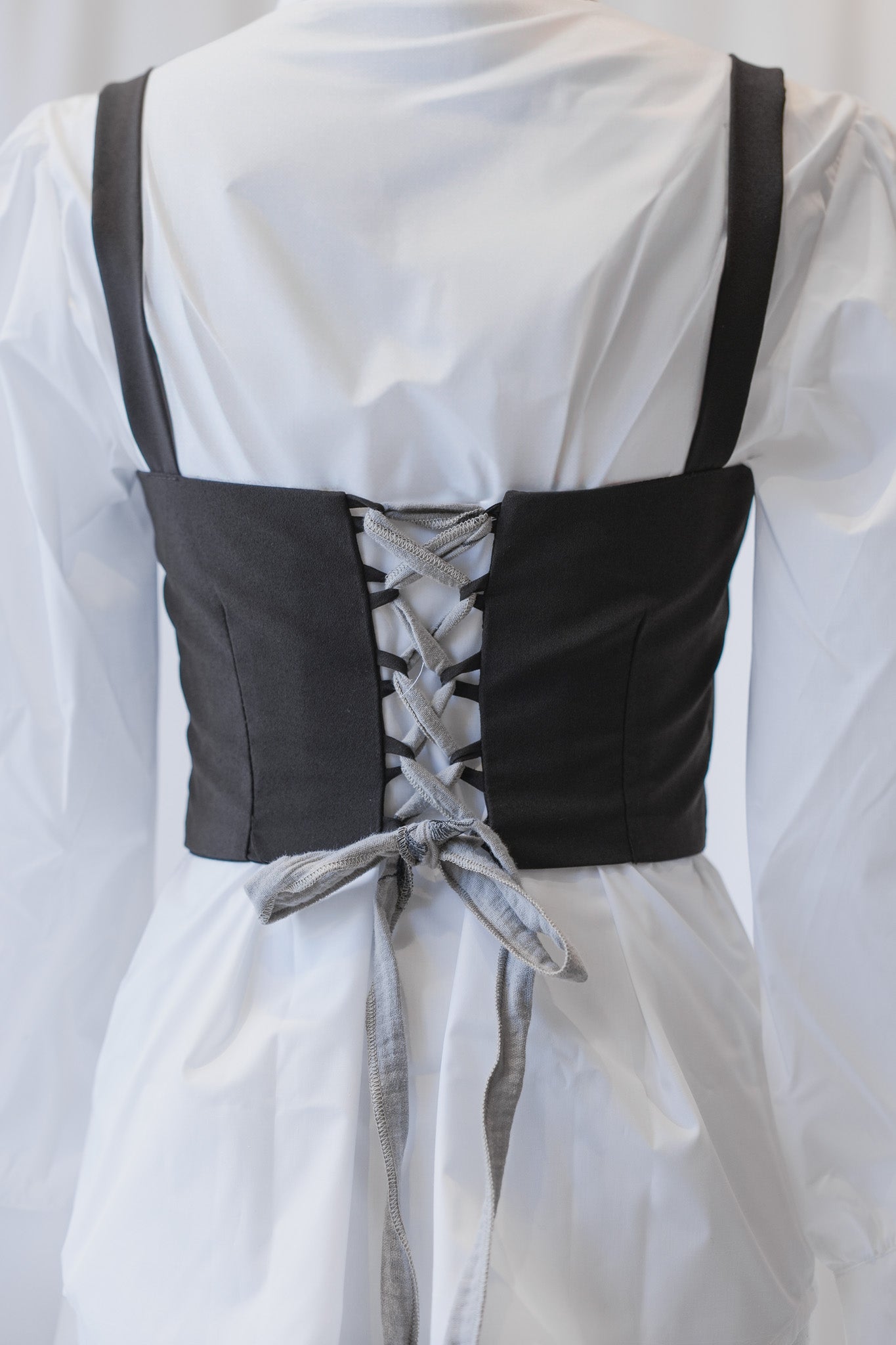 Corsetto steccato con camicia basic - Cioccolato