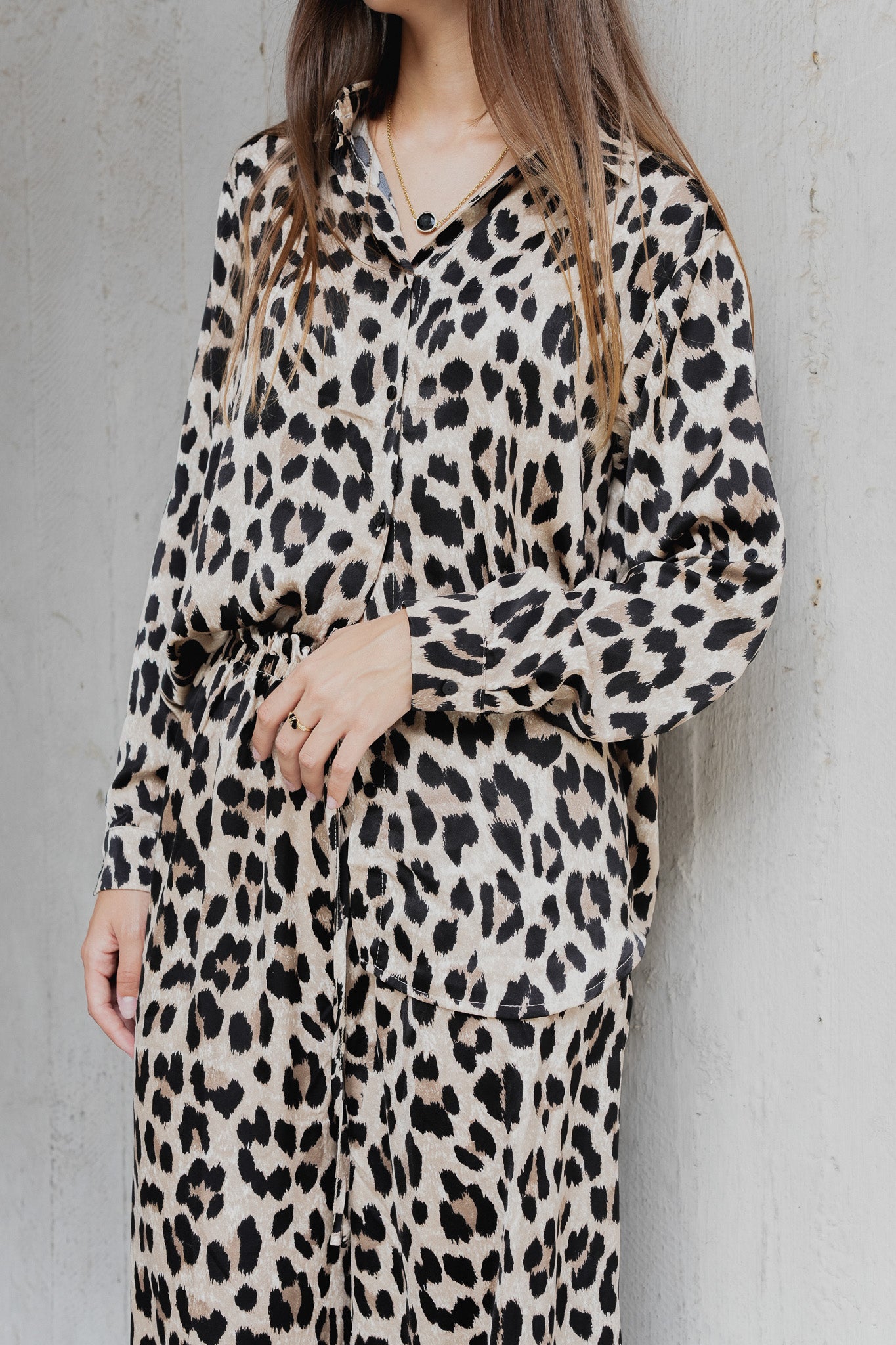 Completo maculato in satin - Animalier